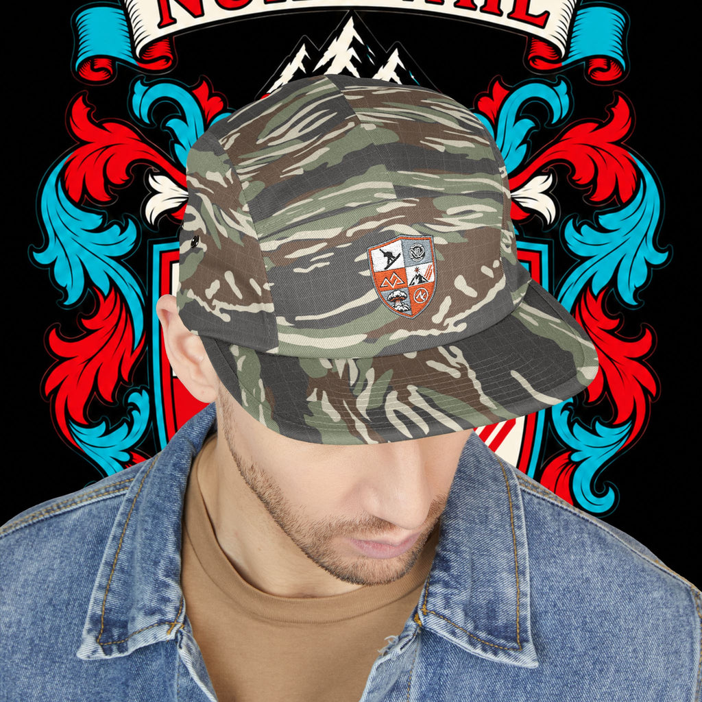 Embroidered Crest 5-Panel Cap – nuke vail family crest