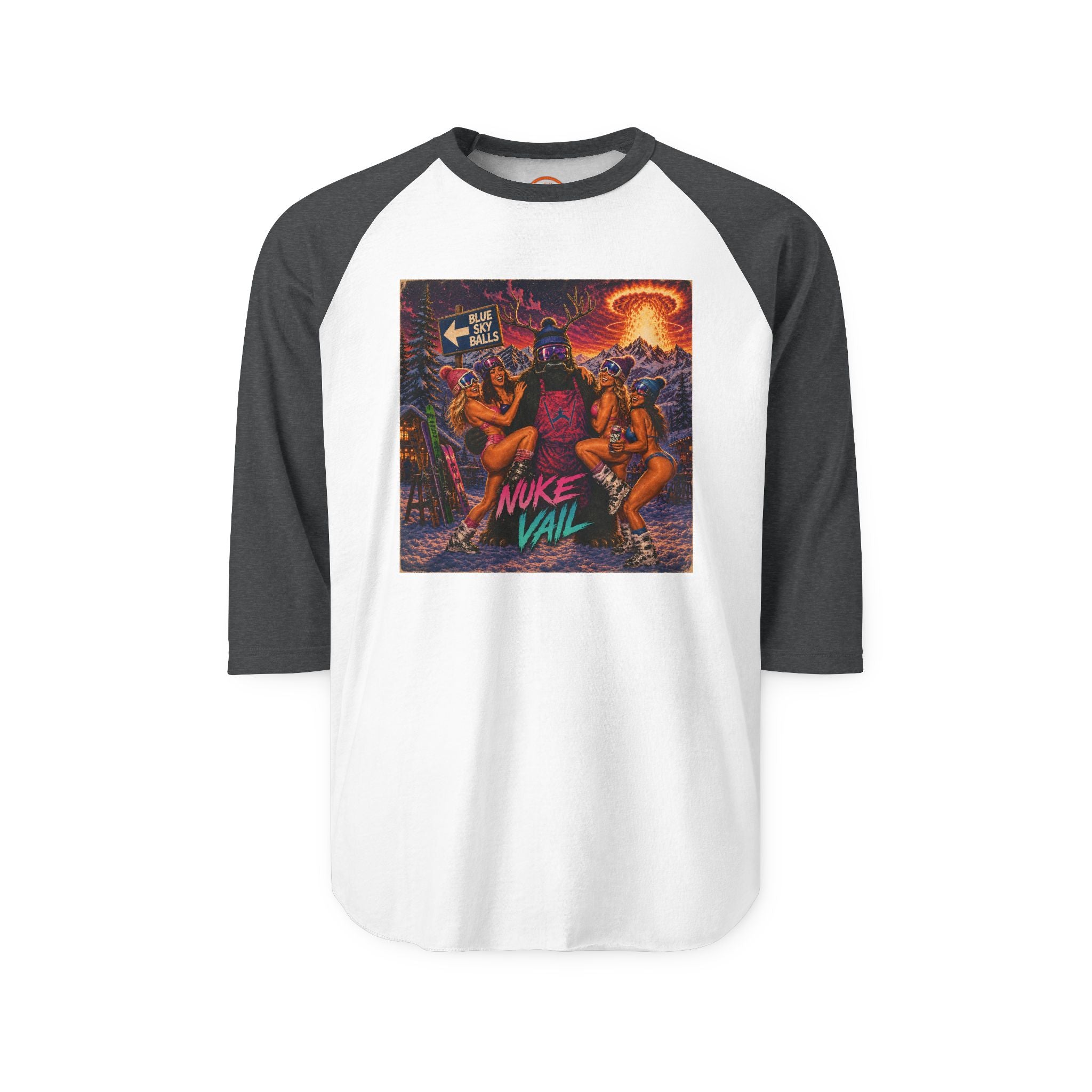 Nuke Vail Apocalyptic Ski Party Raglan Shirt