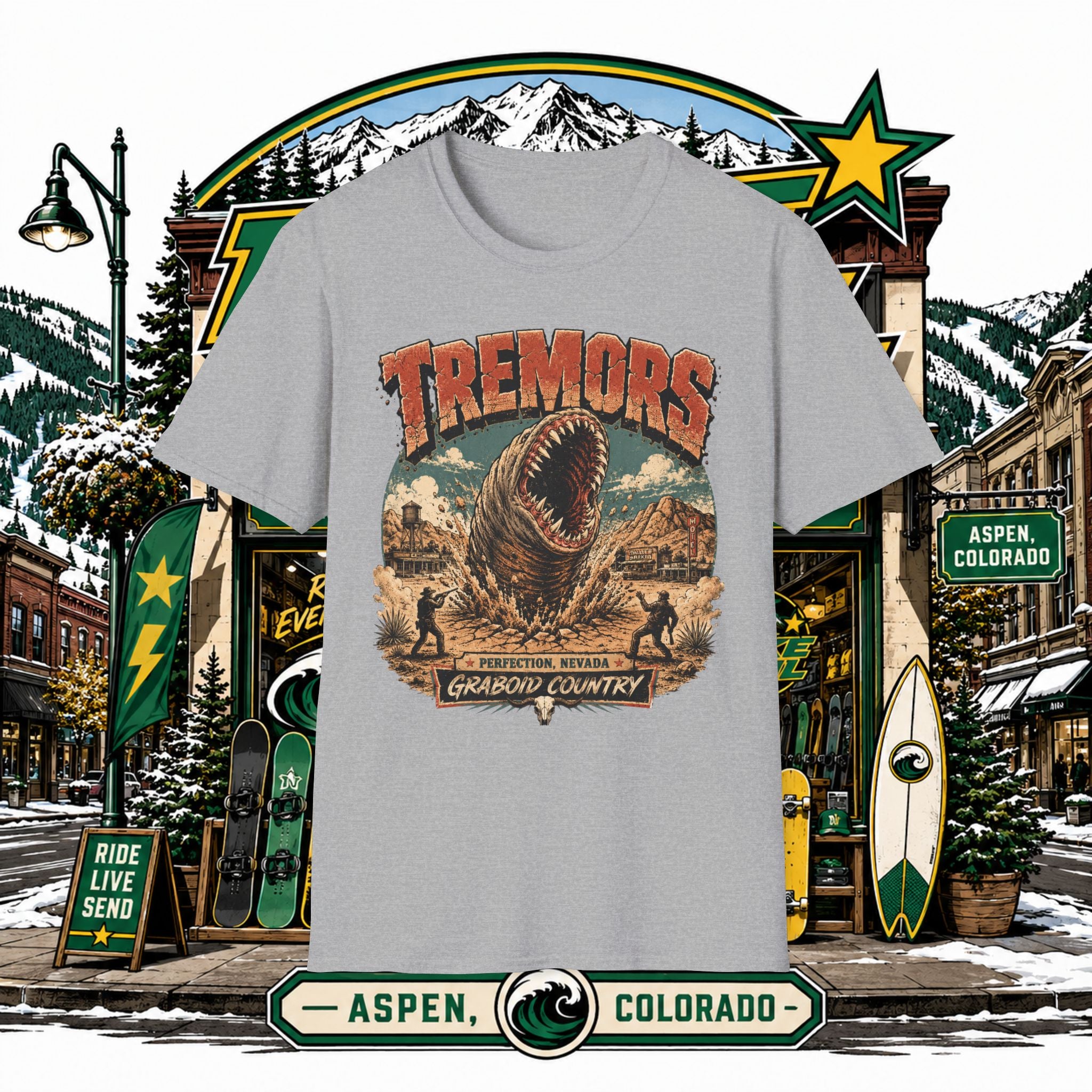 T-Shirt — Tremors Vintage Movie Poster Design - nuke vail collab