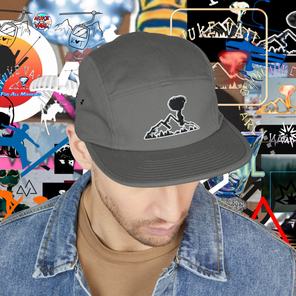 Embroidered Mountain NUKE VAIL 5 PANEL HAT