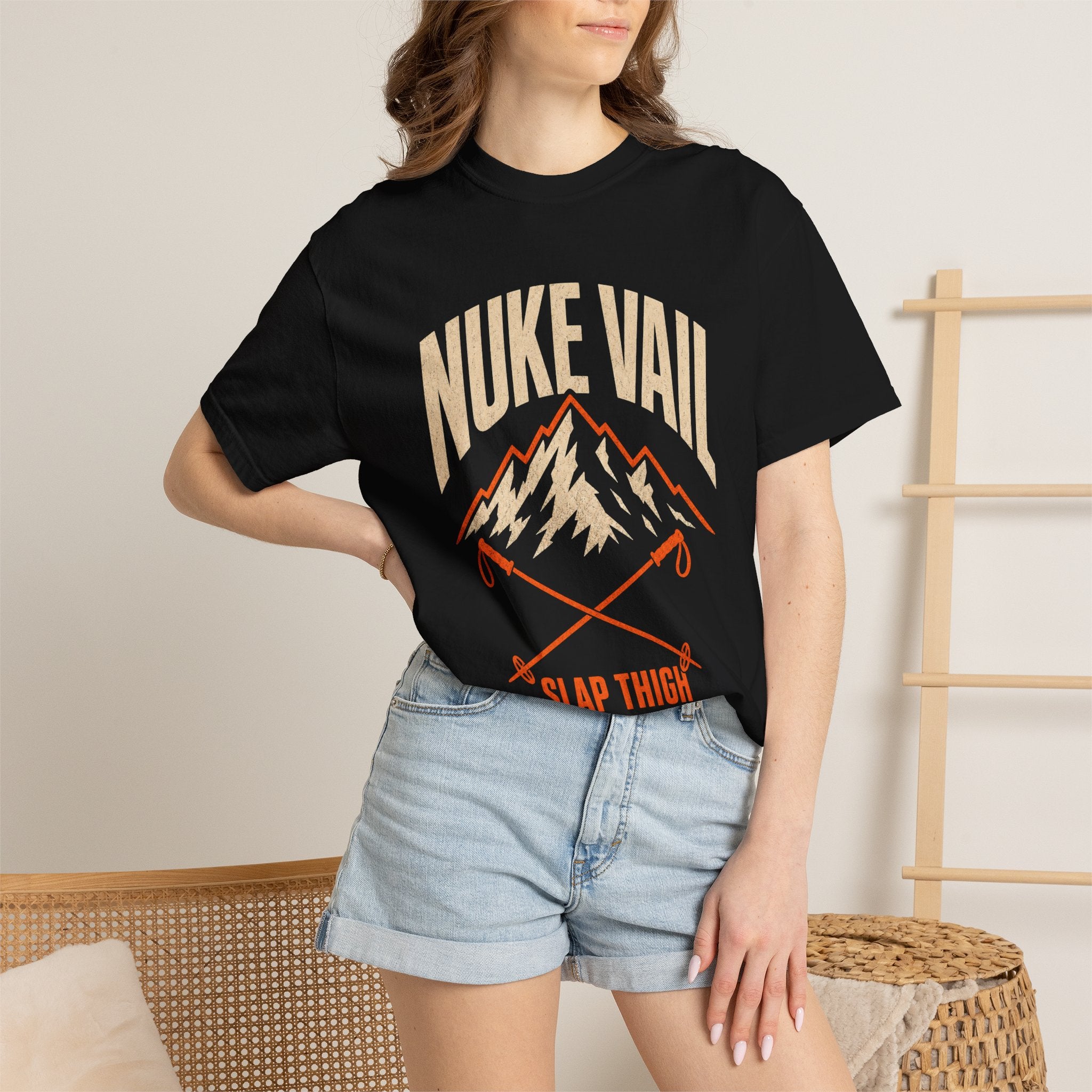 Nuke Vail "Slap Thigh Ski Big Lines" T-Shirt - Classic