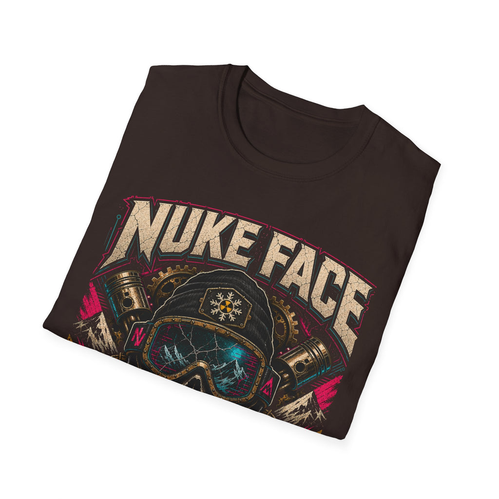 Nuke Face Graphic T-Shirt — Retro Gas Mask Skull Tee