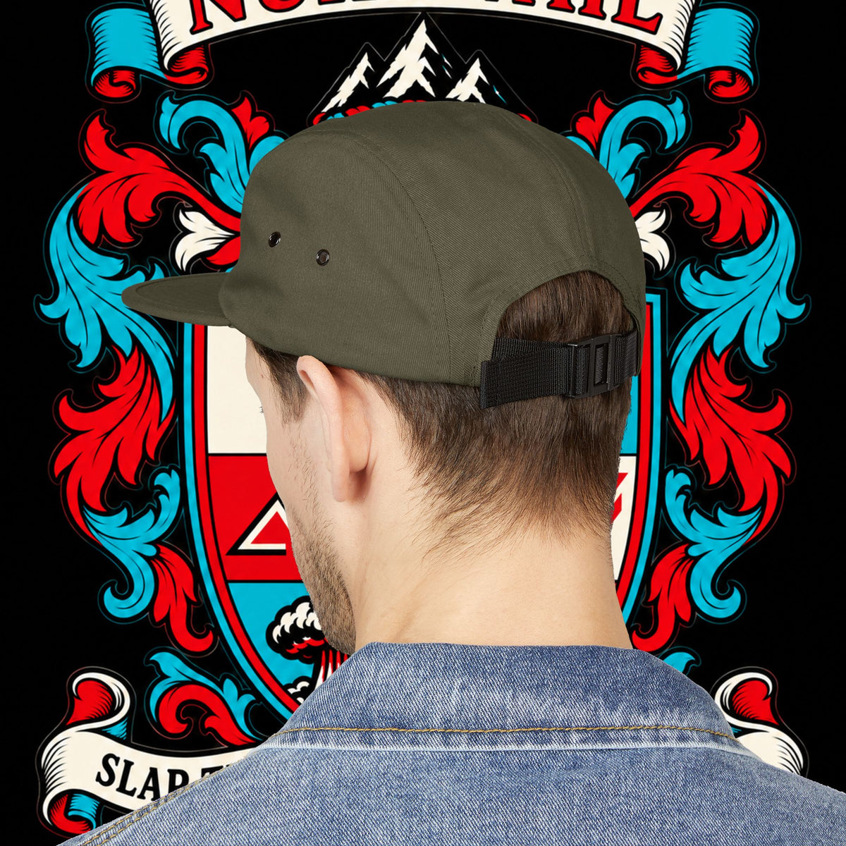 Embroidered Crest 5-Panel Cap – nuke vail family crest
