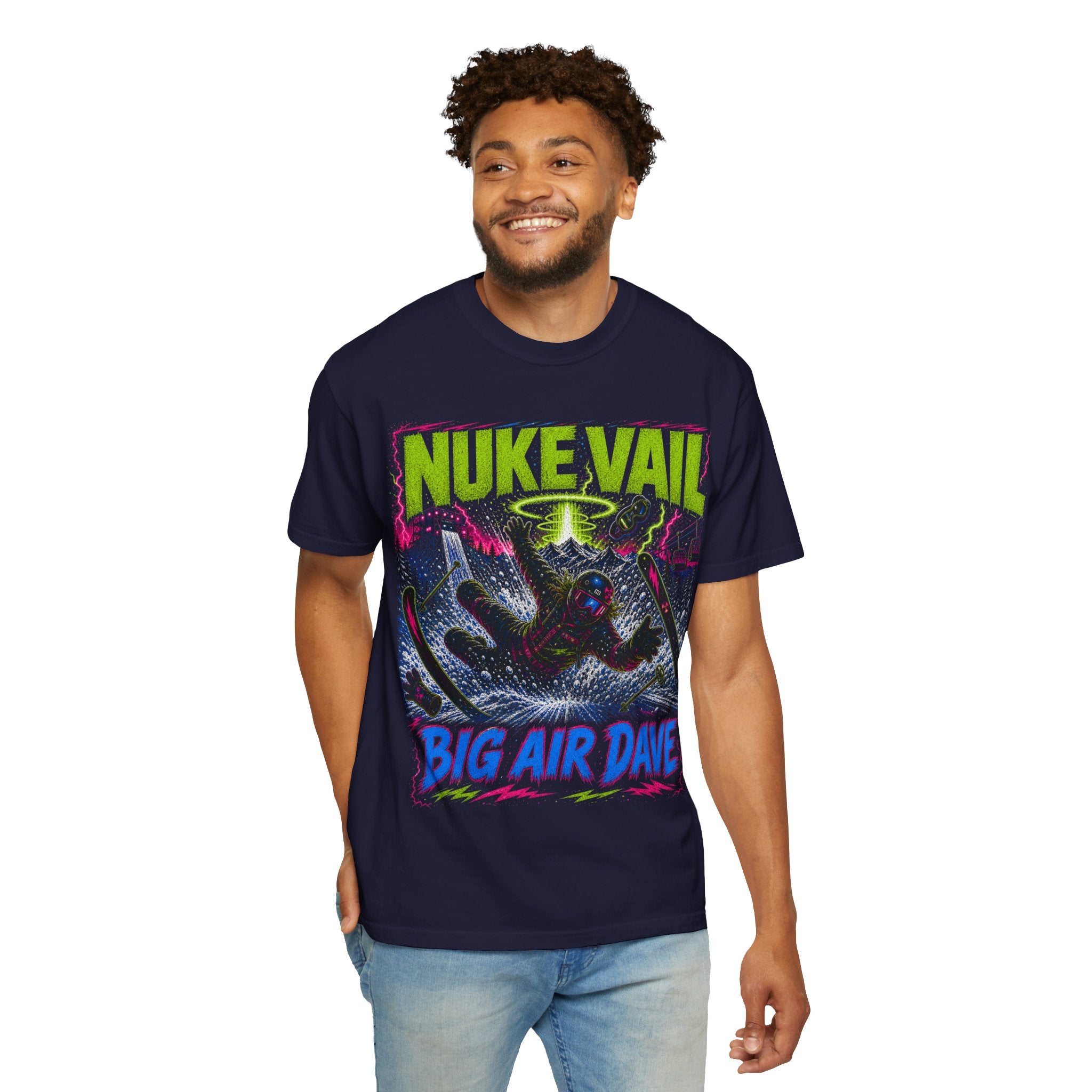 T-Shirt — "Nuke Vail" Big Air Dave Ski Graphic Tee