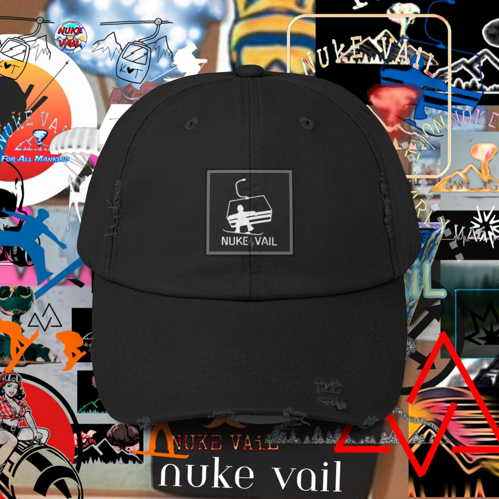 Nuke Vail Distressed chairlift Baseball Cap
