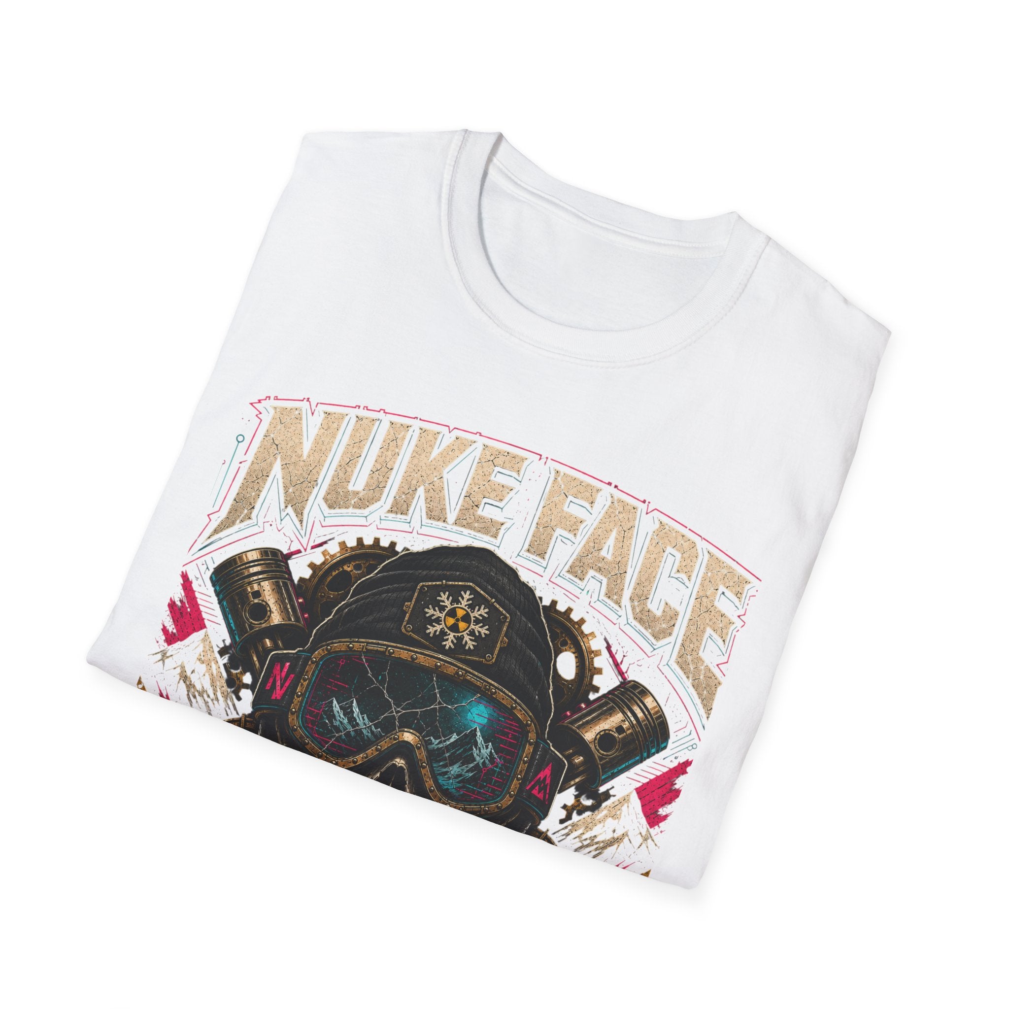 Nuke Face Graphic T-Shirt — Retro Gas Mask Skull Tee