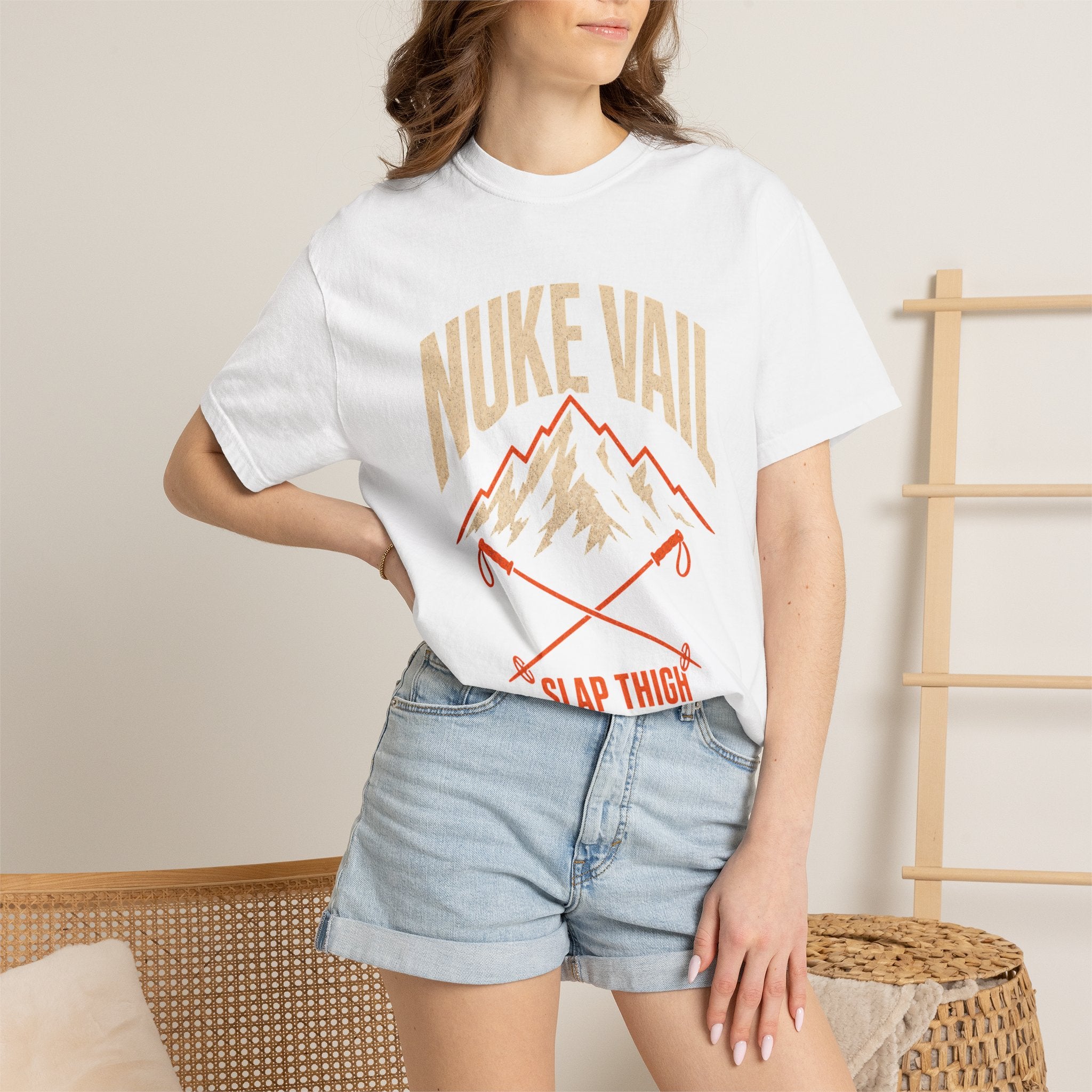 Nuke Vail "Slap Thigh Ski Big Lines" T-Shirt - Classic