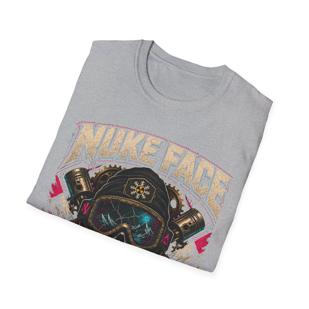 Nuke Face Graphic T-Shirt — Retro Gas Mask Skull Tee