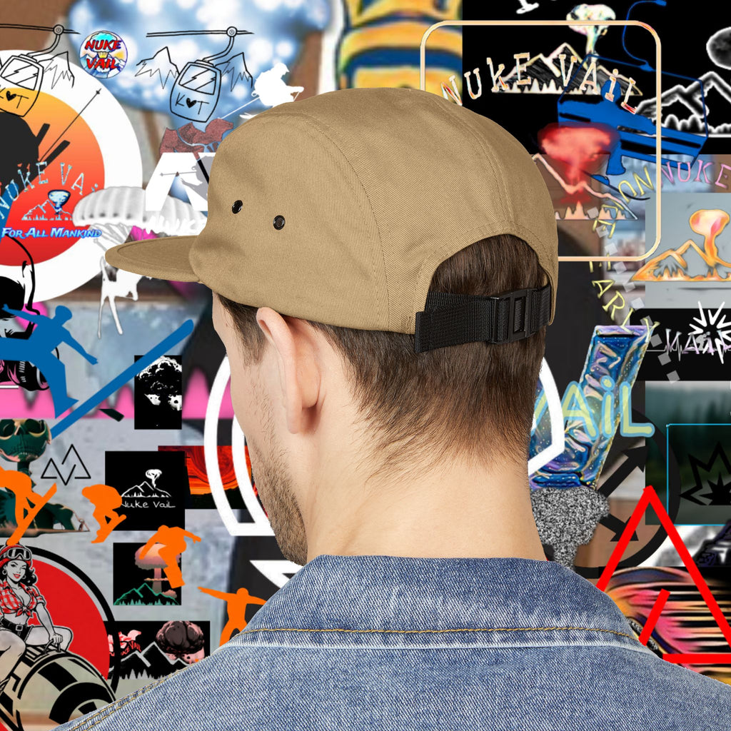 Embroidered Mountain NUKE VAIL 5 PANEL HAT