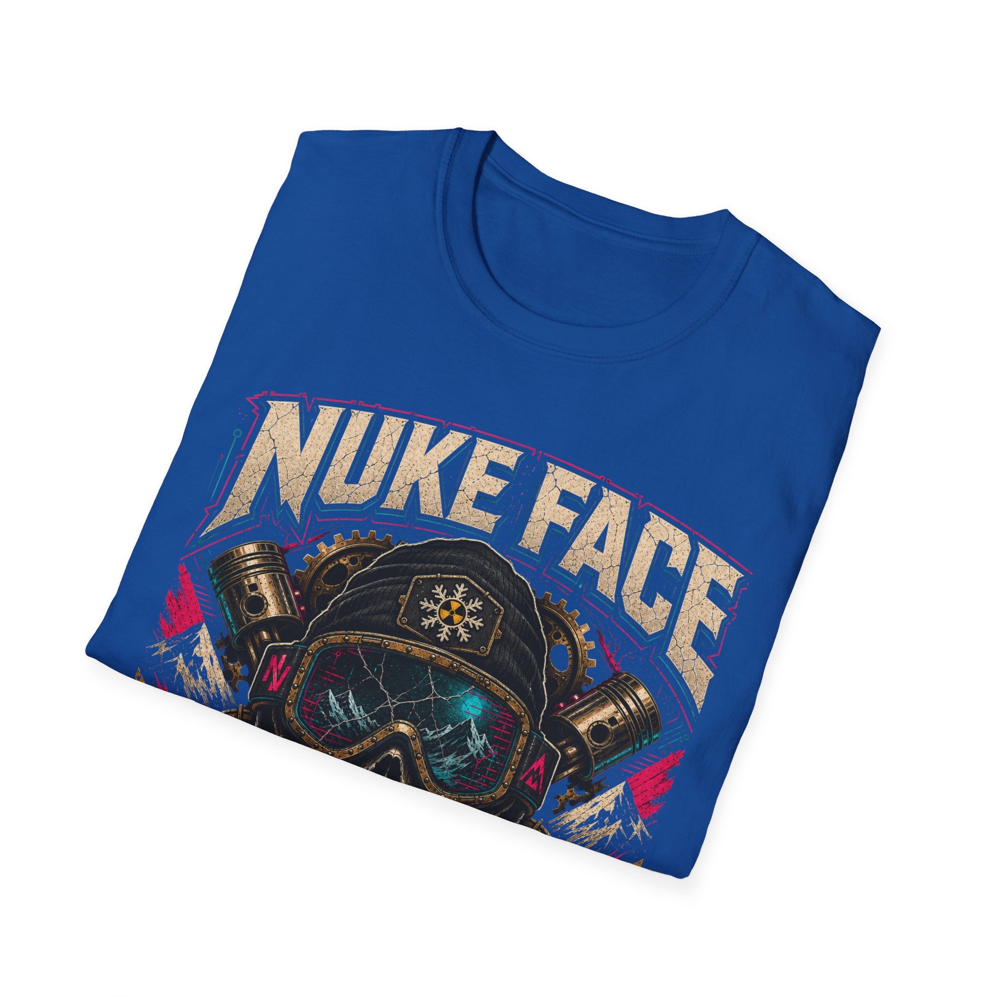 Nuke Face Graphic T-Shirt — Retro Gas Mask Skull Tee