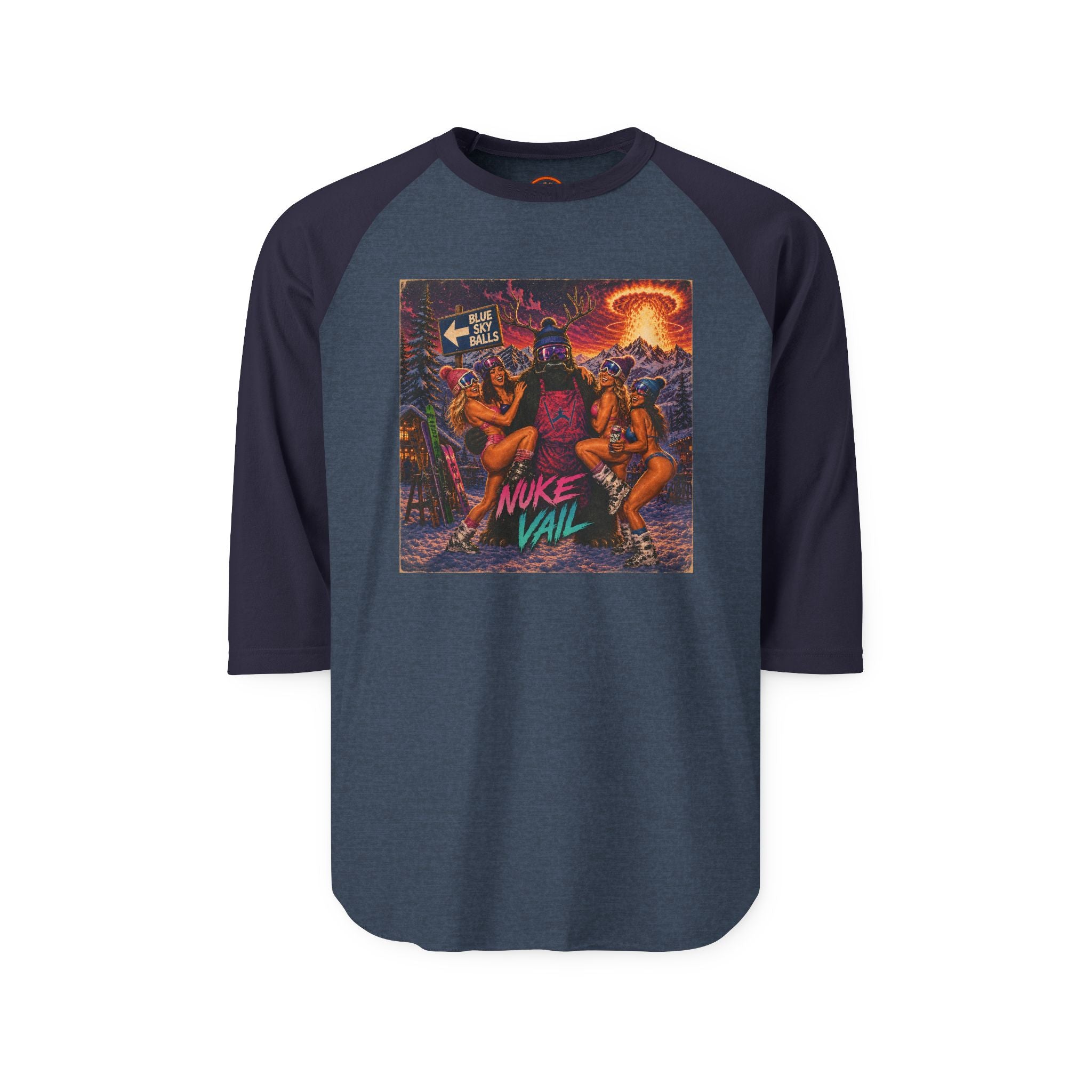 Nuke Vail Apocalyptic Ski Party Raglan Shirt