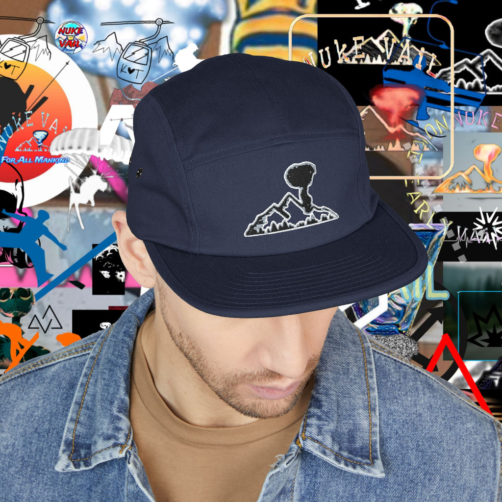 Embroidered Mountain NUKE VAIL 5 PANEL HAT