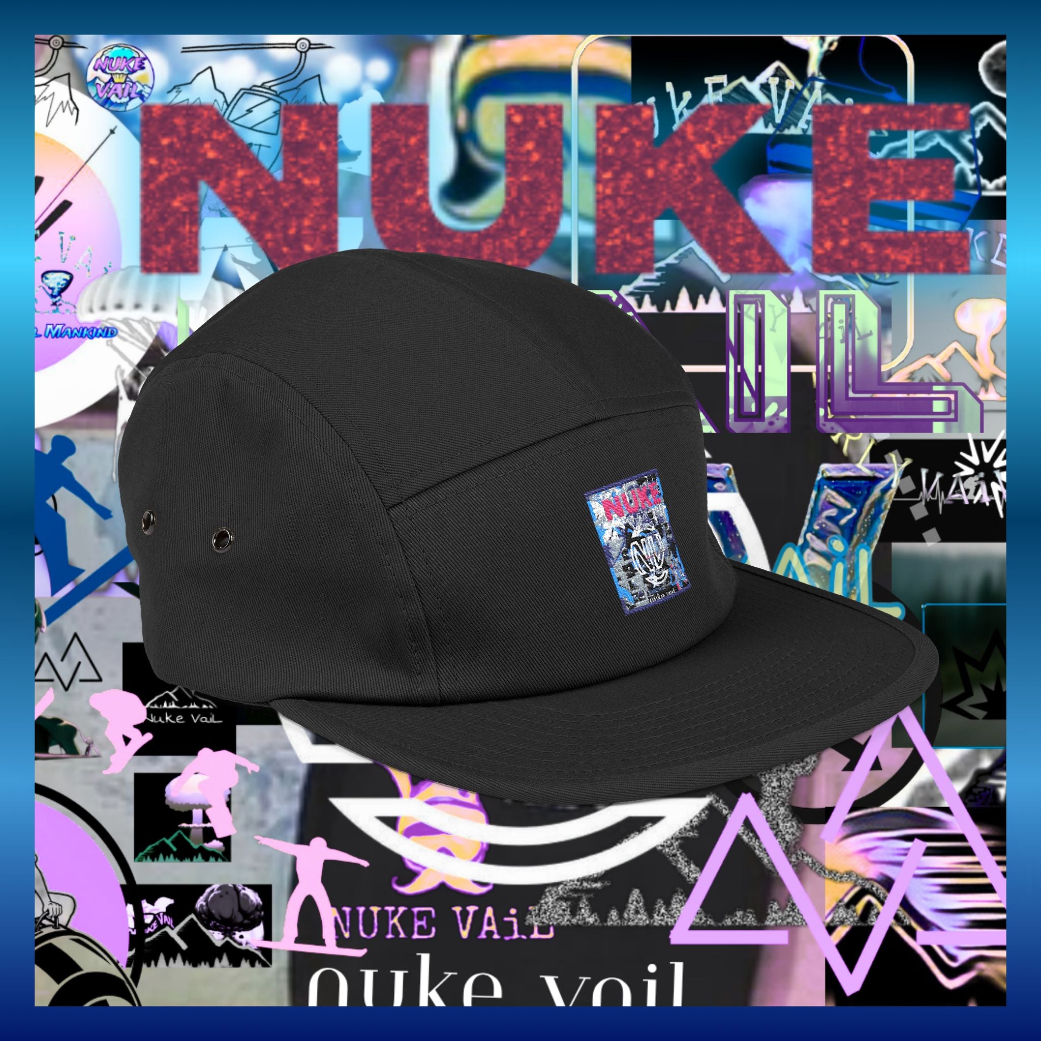 5 Panel Cap (Embroidery) - Nuke Vail slop
